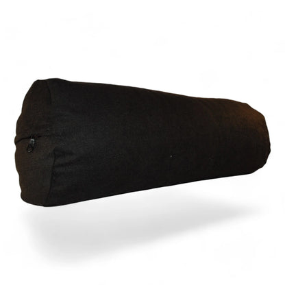 Bolster Yoga Lino Afelpado - Negro