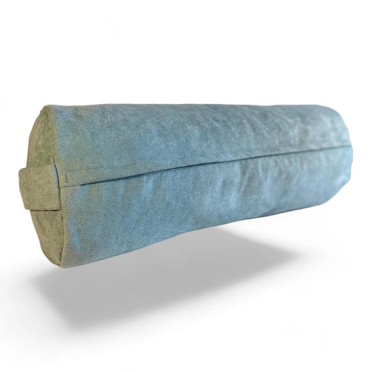 Bolster Yoga Lino Afelpado - Turquesa